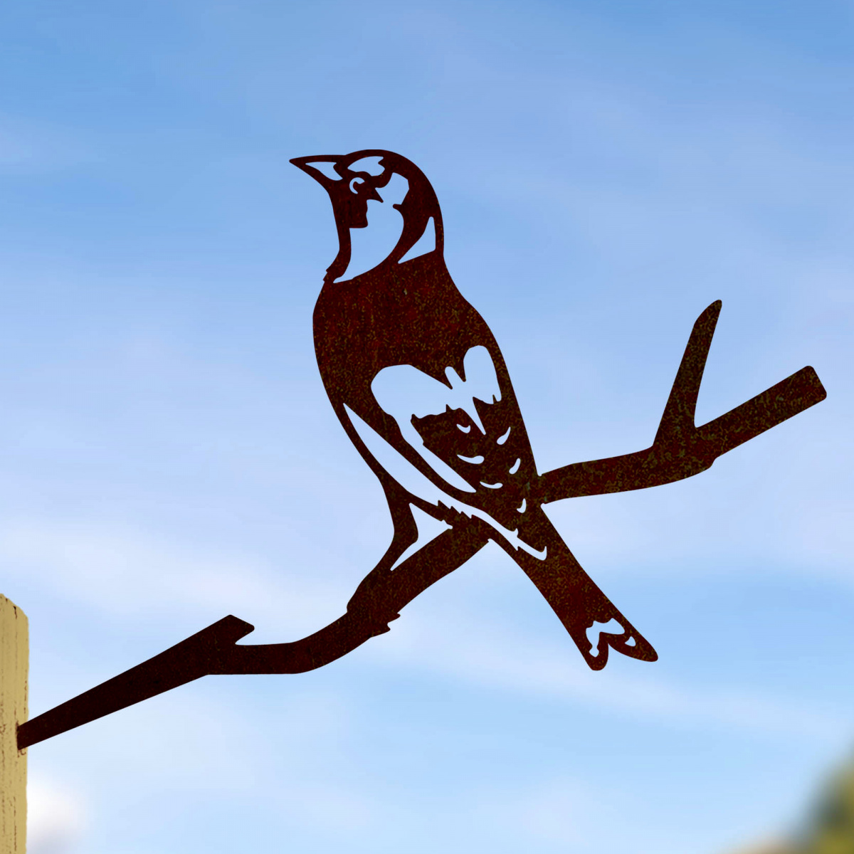 Metalbird fugl i cortenstål - stillits