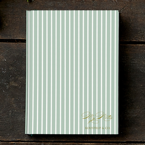 Koustrup & Co. notebook - striped green