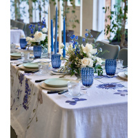 Jim Lyngvild tablecloth, 220 cm - Blue Flower Garden