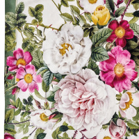Jim Lyngvild silketørklæde, 50x50 - Rose Flower
