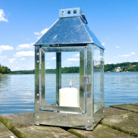A2 Living lanterne i stål, galvaniseret - 33 cm