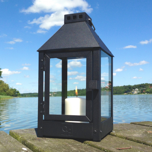 A2 Living lantern in steel, black - 33 cm