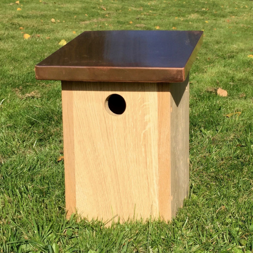 Hercules mouse white box in oak with copper roof