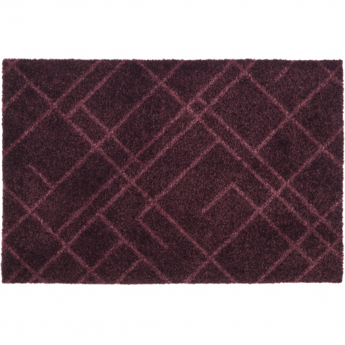 Tica door mat, lines/burgundy - 40x60