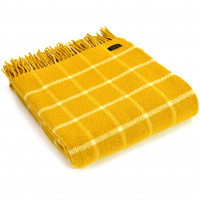 Tweedmill uldplaid - Chequered Check Yellow