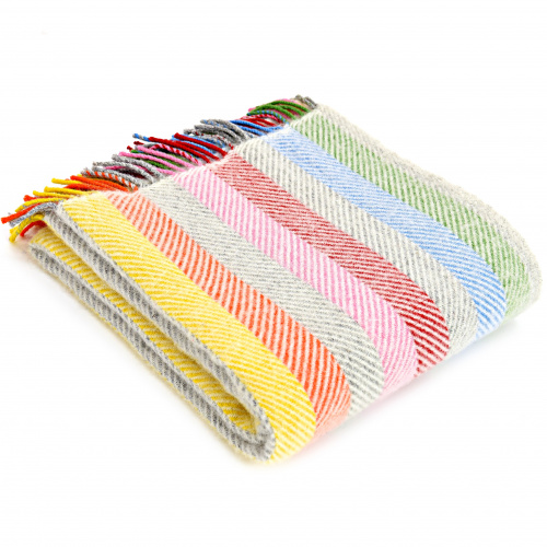Tweedmill plaid - Stripe Rainbow Grey