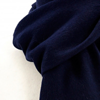 Tweedmill tørklæde i lammeuld - Navy