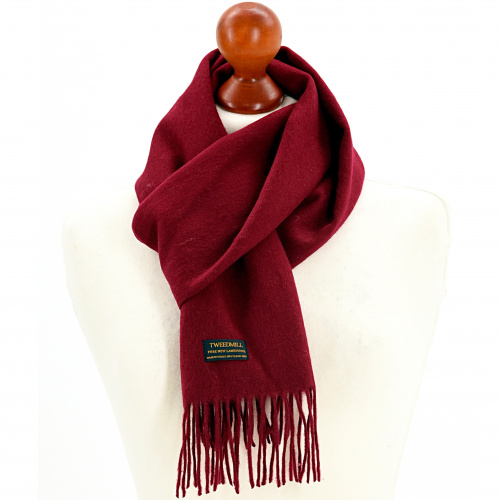 Tweedmill scarf in lambswool - Wine