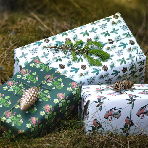Koustrup & Co. wrapping paper - conifers and cakes