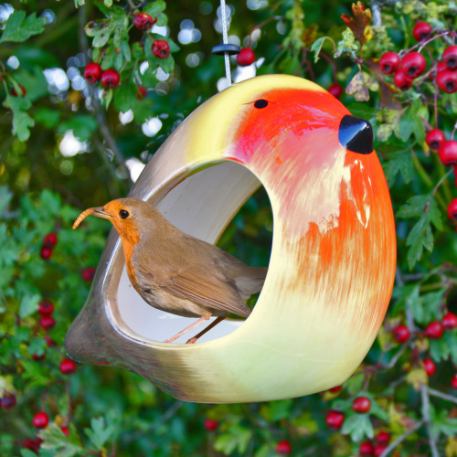 Wildlife World bird feeder in ceramic - redneck