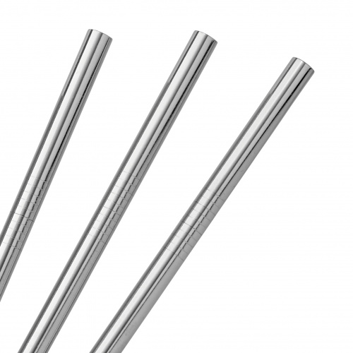 Pulito straws in stainless steel, 4 pcs - straight