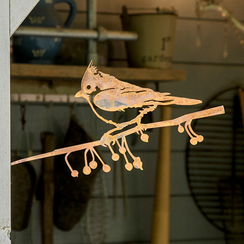 Metalbird Vogel aus Cortenstahl - Spitzenmeise