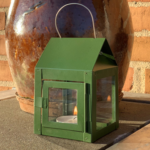 A2 Living lantern for tealight - green