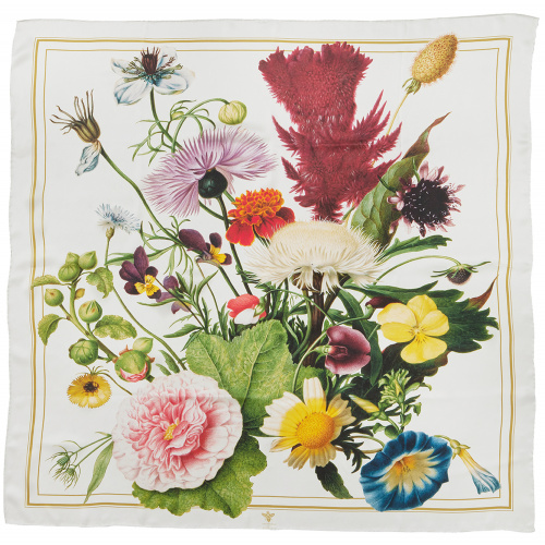 Jim Lyngvild sidenscarf, 90x90 - Blommor