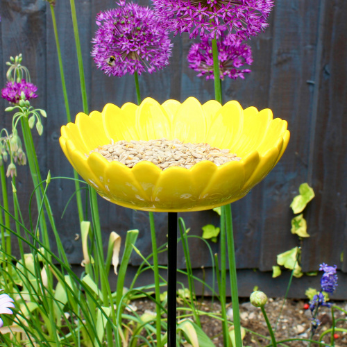 Wildlife World bird feeder in ceramic - sunflower